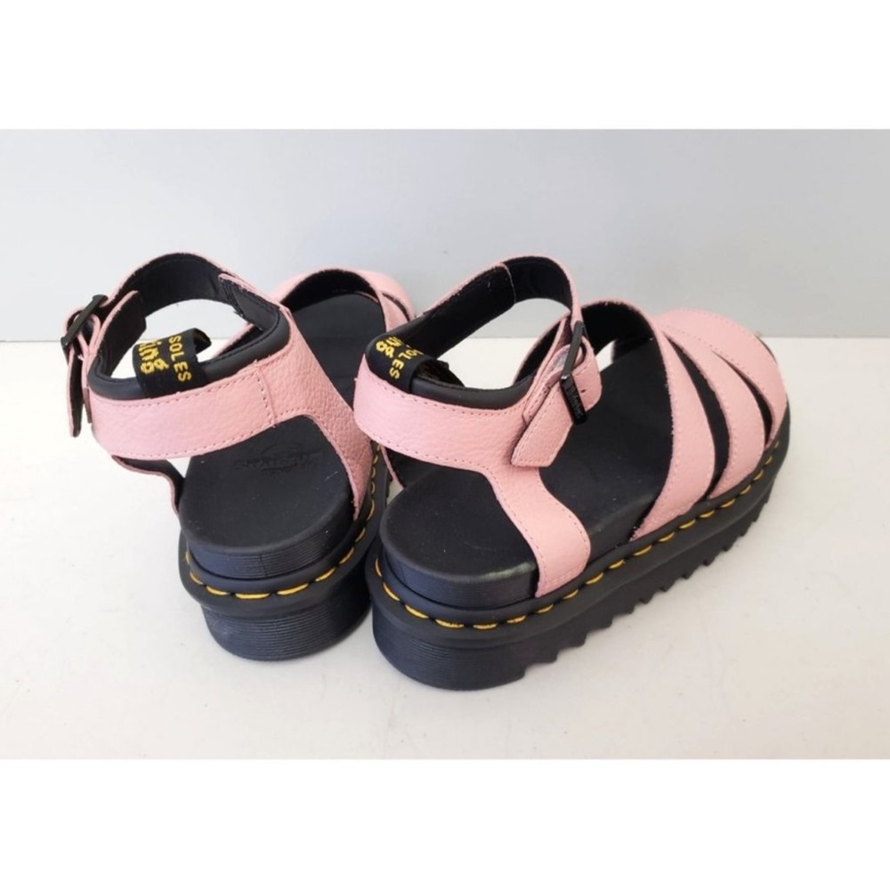 Doc Dr. Martens Blaire Flatform Pink Leather Sandals Women's Size 8 39 NEW - Picture 10 of 16
